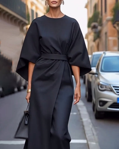CELESTINE - ELEGANT DRESS WITH BELT