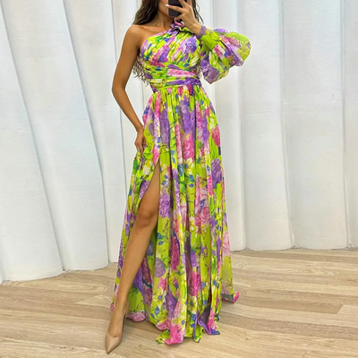 SPLENDIDO-ONE-SHOULDER DRESS