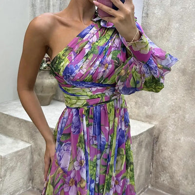 SPLENDIDO-ONE-SHOULDER DRESS
