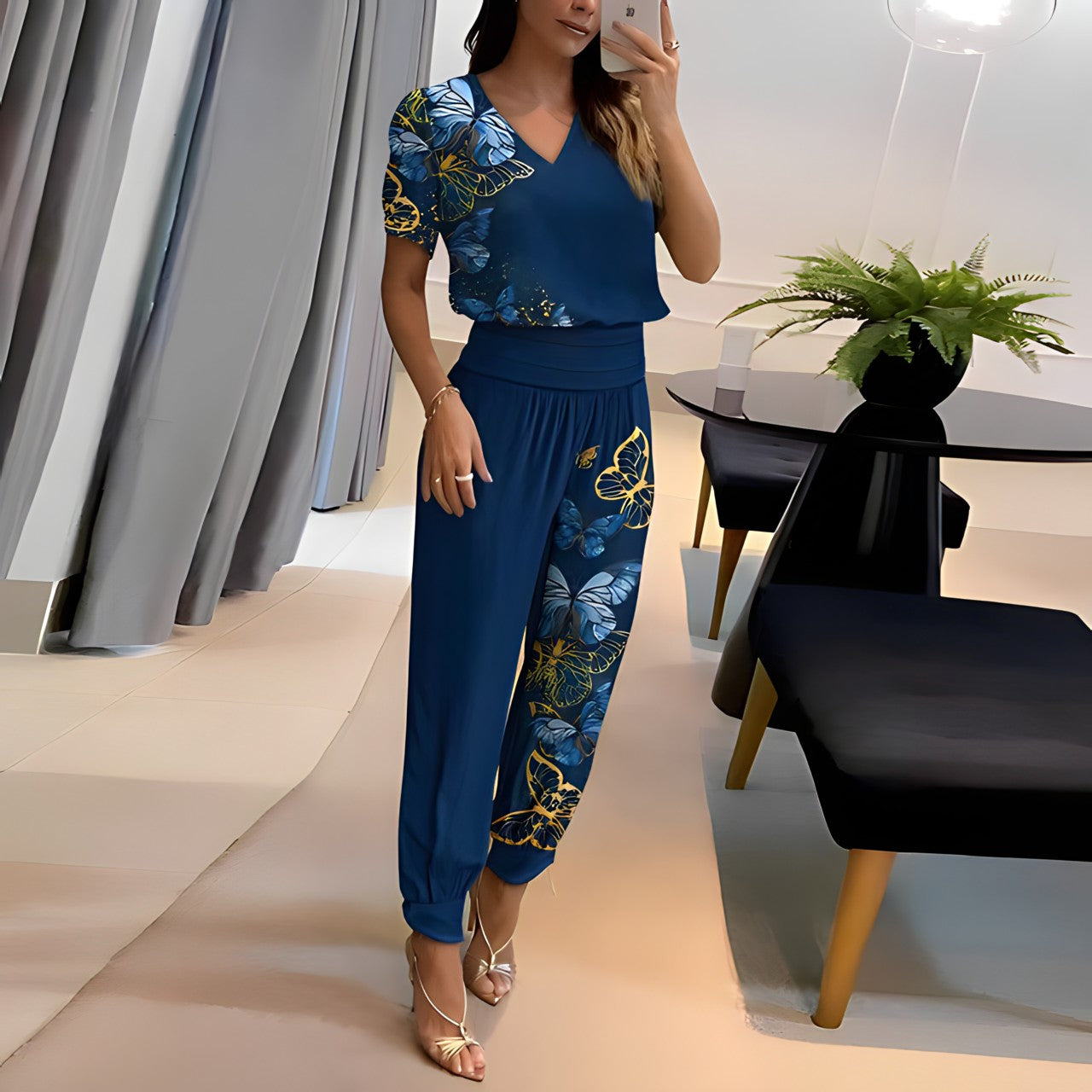 ELENA – STYLISH BLOUSE AND TROUSERS SET WITH TUMMY COVERAGE