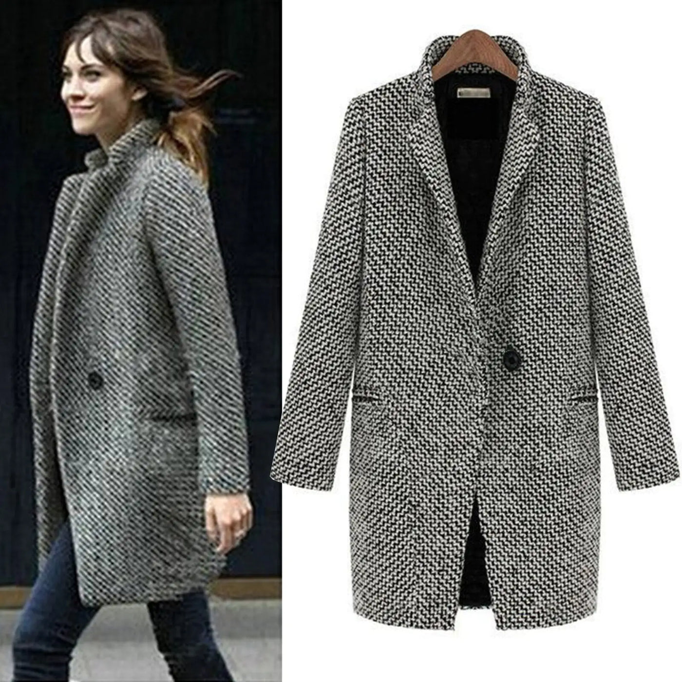 Vanessa – timeless elegance midi coat