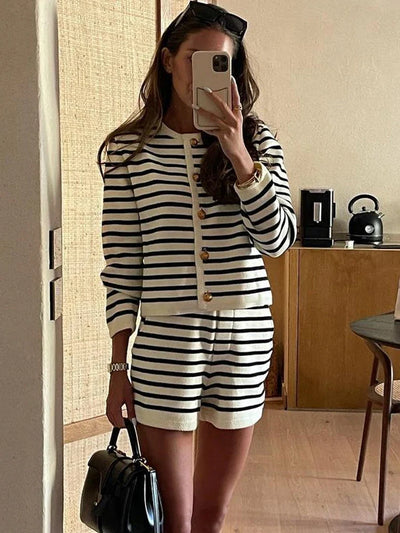 Rayée – striped elegance midi set