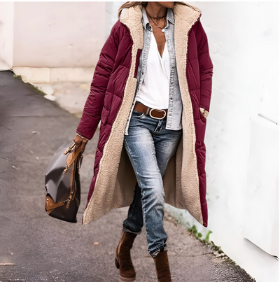 ARAVENA - WARM REVERSIBLE PARKA JACKET WITH SHERPA LINING