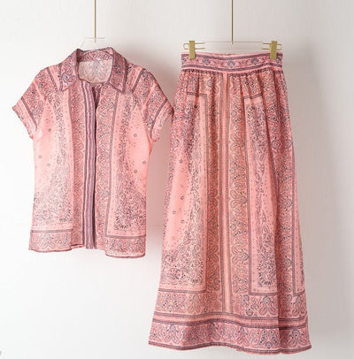 ADELE - CHIC BOHO PRINT TWO-PIECE ENSEMBLE