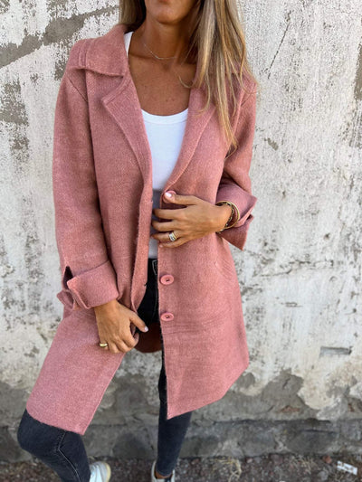 EMILY – LONG ELEGANT COAT WITH STYLISH LAPELS